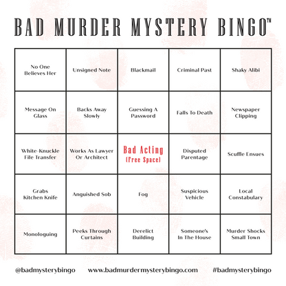 Bad Murder Mystery Bingo™