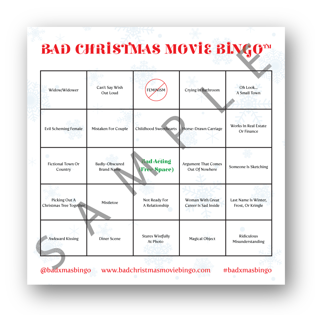 Bad Christmas Movie Bingo®